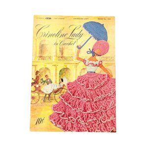Vintage Crinoline Lady Crochet Pattern Booklet 262 From 1949 Clark's Coats Skirt
